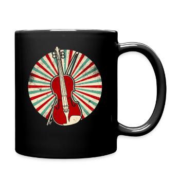 Violon instrument rétro violons rétro joueur - Mug uni - noir - Droite
