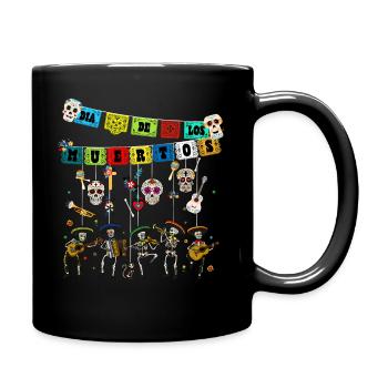 Dia De los Muertos Day of the Dead Funny Skull - Tasse einfarbig - Schwarz - Rechts