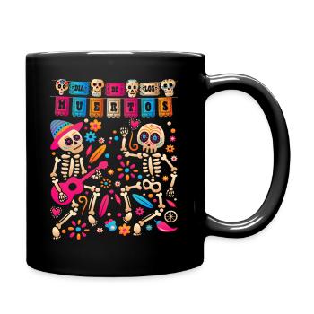 Dia De los Muertos Day of the Dead Mexican Skelet - Full Colour Mug - black - Right