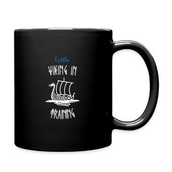 Wikinger - Kleiner Wikinger im Training - Runen - Tasse einfarbig - Schwarz - Rechts
