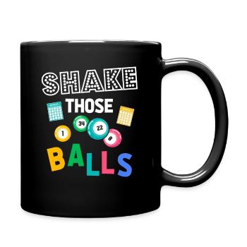 Drôle de Bingo Boules d’humour au hasard - Mug uni - noir - Droite