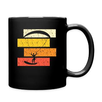 Kite Surf Retro - Mug uni - noir - Droite