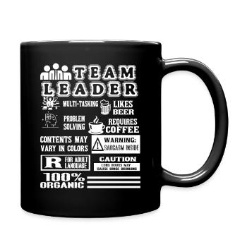 Team Leader Multi-Tasking Job - Full Colour Mug - black - Right