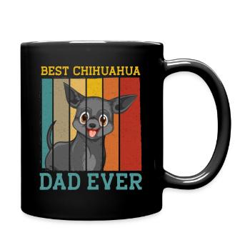 MEILLEUR PAPA CHIHUAHUA JAMAIS RÉTRO - Mug uni - noir - Droite