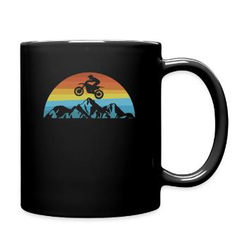 Vintage Retro Motocross T-Shirt Cadeau - Mug uni - noir - Droite