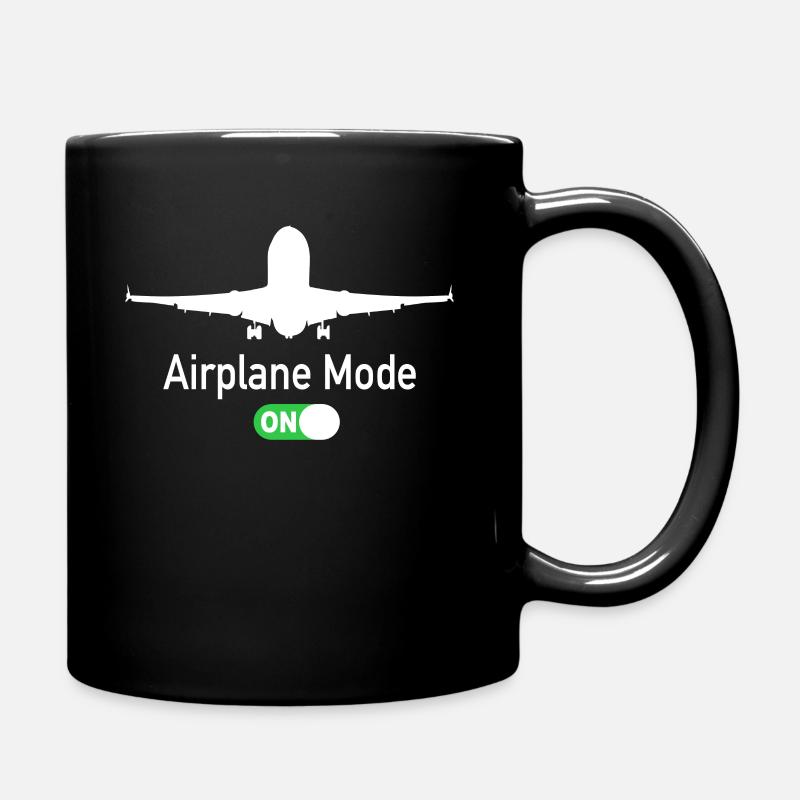 Airplane Mode On Flughafen Pilot Flugzeug Piloten - Tasse einfarbig - Schwarz