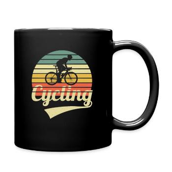 Vintage Cycling Road Bike Retro Road Bike - Full Colour Mug - black - Right