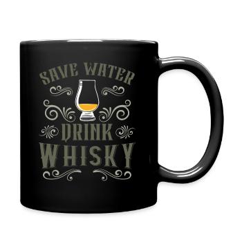 Whiskey Liebhaber Geschenk Für Whisky Trinker - Tasse einfarbig - Schwarz - Rechts