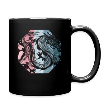 Dragon chinois - Mug uni - noir - Droite