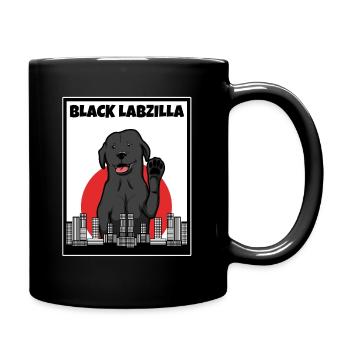 Schwarz labzilla | Funny Lab Labrador Retriever - Mug uni - noir - Droite