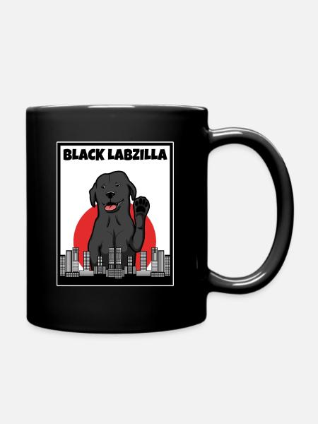Schwarz labzilla | Funny Lab Labrador Retriever - Tasse einfarbig - Schwarz
