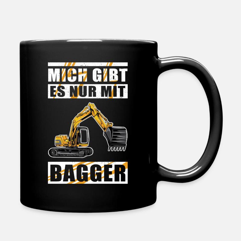 Baggerfahrer Baggerführer Baggern Bagger Geschenk - Tasse einfarbig - Schwarz