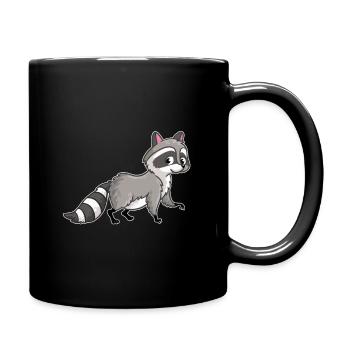 Doux raton laveur Amour des animaux - Mug uni - noir - Droite