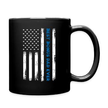 Bonus Papa - Tasse einfarbig - Schwarz - Rechts
