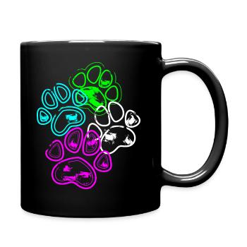 Néon-Paw Design - Mug uni - noir - Droite