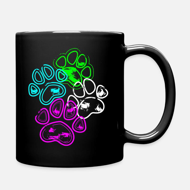 Neon-Paw Design - Tasse einfarbig - Schwarz