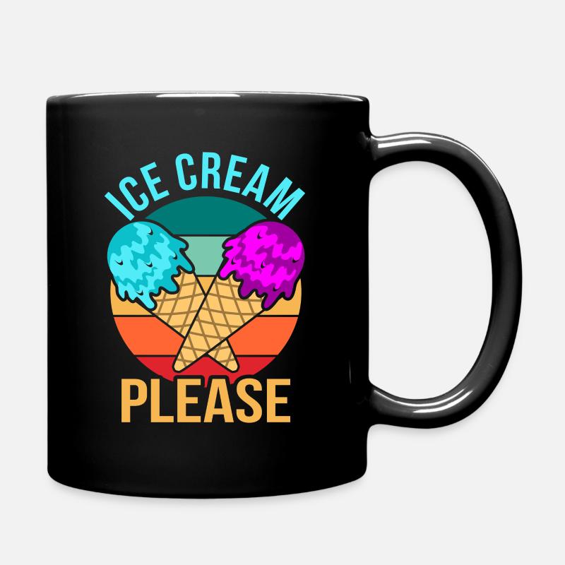 Eiscreme - Tasse einfarbig - Schwarz
