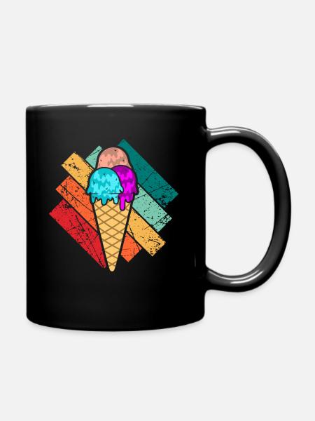 Eiscreme - Tasse einfarbig - Schwarz