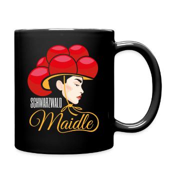 Schwarzwald Maidle Kristin Bollenhut ledig - Tasse einfarbig - Schwarz - Rechts