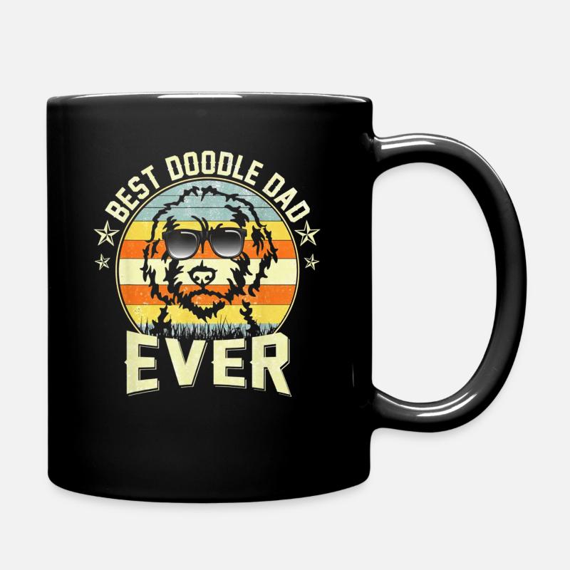 Best Doodle Dad Ever Vintage Golden Doodle Fathers - Tasse einfarbig - Schwarz