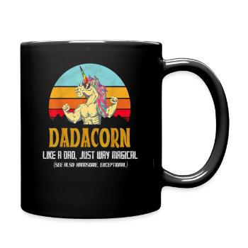 Daddacorn Like A Dad Just Way Magical Vintage - Tasse einfarbig - Schwarz - Rechts