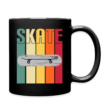 skateboard skater skate sport fahren skaten - Tasse einfarbig - Schwarz - Rechts