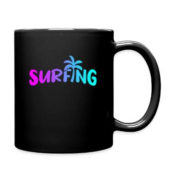 Surfing Retro - Full Colour Mug - black - Right