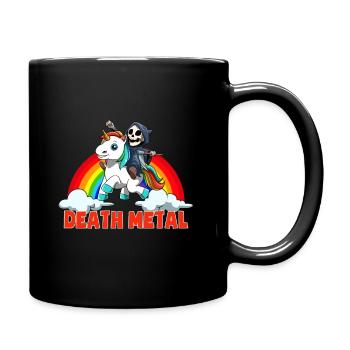 Death Metal Funny Death Unicorn Goth - Full Colour Mug - black - Right