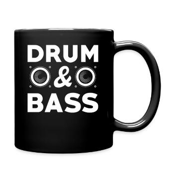 Drum Bass - Tasse einfarbig - Schwarz - Rechts