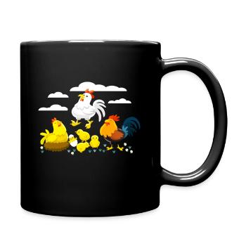 chicken - Full Colour Mug - black - Right