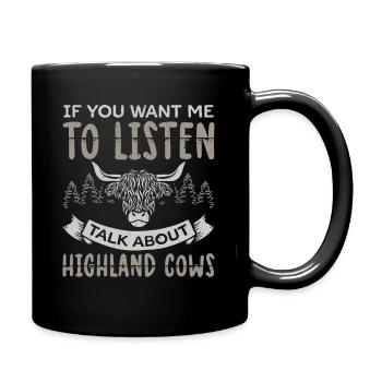 Les highlands écossais | Highland Cow Cadeau - Mug uni - noir - Droite