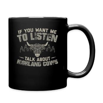 Highland Cattle 100% des terres écossaises - Mug uni - noir - Droite