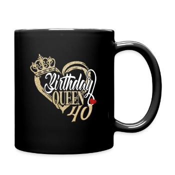 40e anniversaire de la reine de l’anniversaire cadeau pour les femmes - Mug uni - noir - Droite