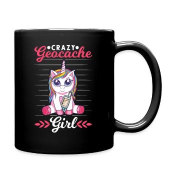 Crazy Geocache Girl Geocachcherin Geocaching - Mug uni - noir - Droite
