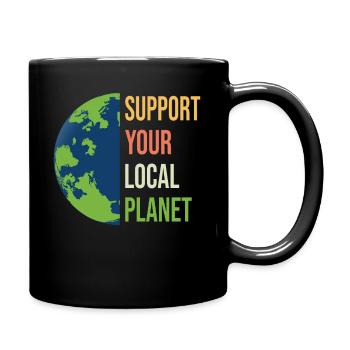 Support votre local Planète Protection de la nature - Mug uni - noir - Droite
