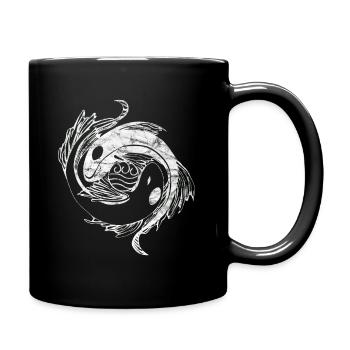 Koi Ying Yang Vintage - Mug uni - noir - Droite