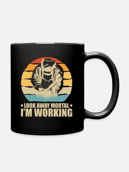 schweißer schweißen - Tasse einfarbig - Schwarz