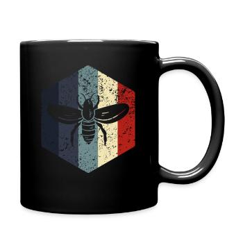 Imker Biene Retro Imkerin Geschenke - Tasse einfarbig - Schwarz - Rechts