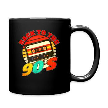 Back to the 90s 90 90 Retro motif - Mug uni - noir - Droite