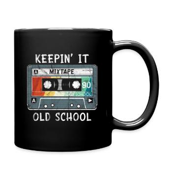 Old School Mixtape Music 90s Hip Hop - Full Colour Mug - black - Right