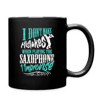 Je ne fais pas de mistakes quand on joue les saxophones - Mug uni - noir - Droite