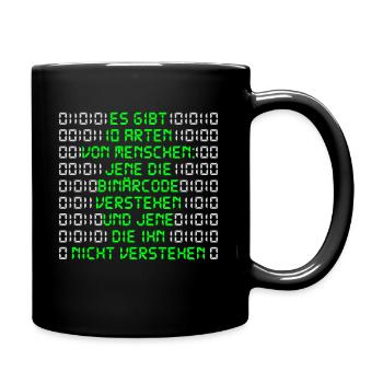 Informatikerer Programmierer Binärcode Nerd - Tasse einfarbig - Schwarz - Rechts