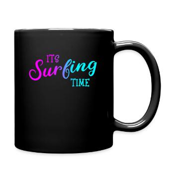 Surfing - Tasse einfarbig - Schwarz - Rechts