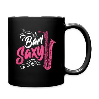 Bari Saxy Funny Baritone Saxophone Baritone Sax - Full Colour Mug - black - Right
