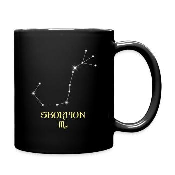 Skorpion Sternzeichen - Tasse einfarbig - Schwarz - Rechts