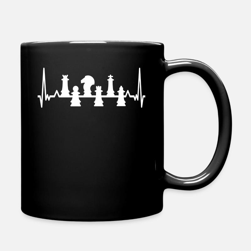 Chess Chess Chess Pieces Design - Full Colour Mug - black