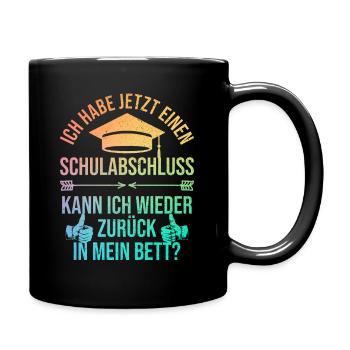 Schulabschluss Abschluss Abi Realschule Abitur - Tasse einfarbig - Schwarz - Rechts