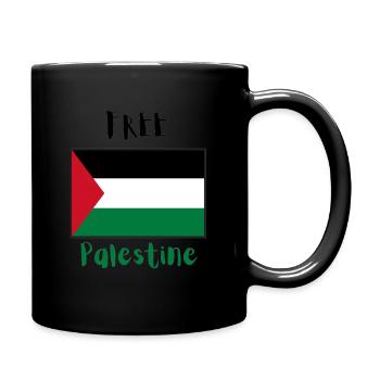Free Palestine - Mug uni - noir - Droite