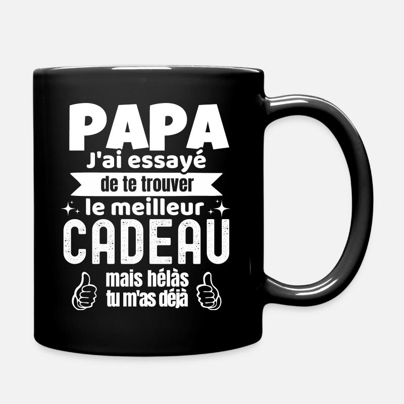 Papa J'ai Essayé De Te Trouver Le Meilleur Cadeau - Mug uni - noir