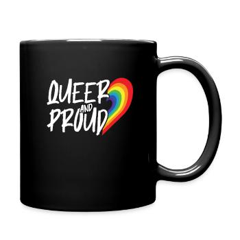 Queer Proud Lesbian Bisexual Trans Gay Pride - Mug uni - noir - Droite